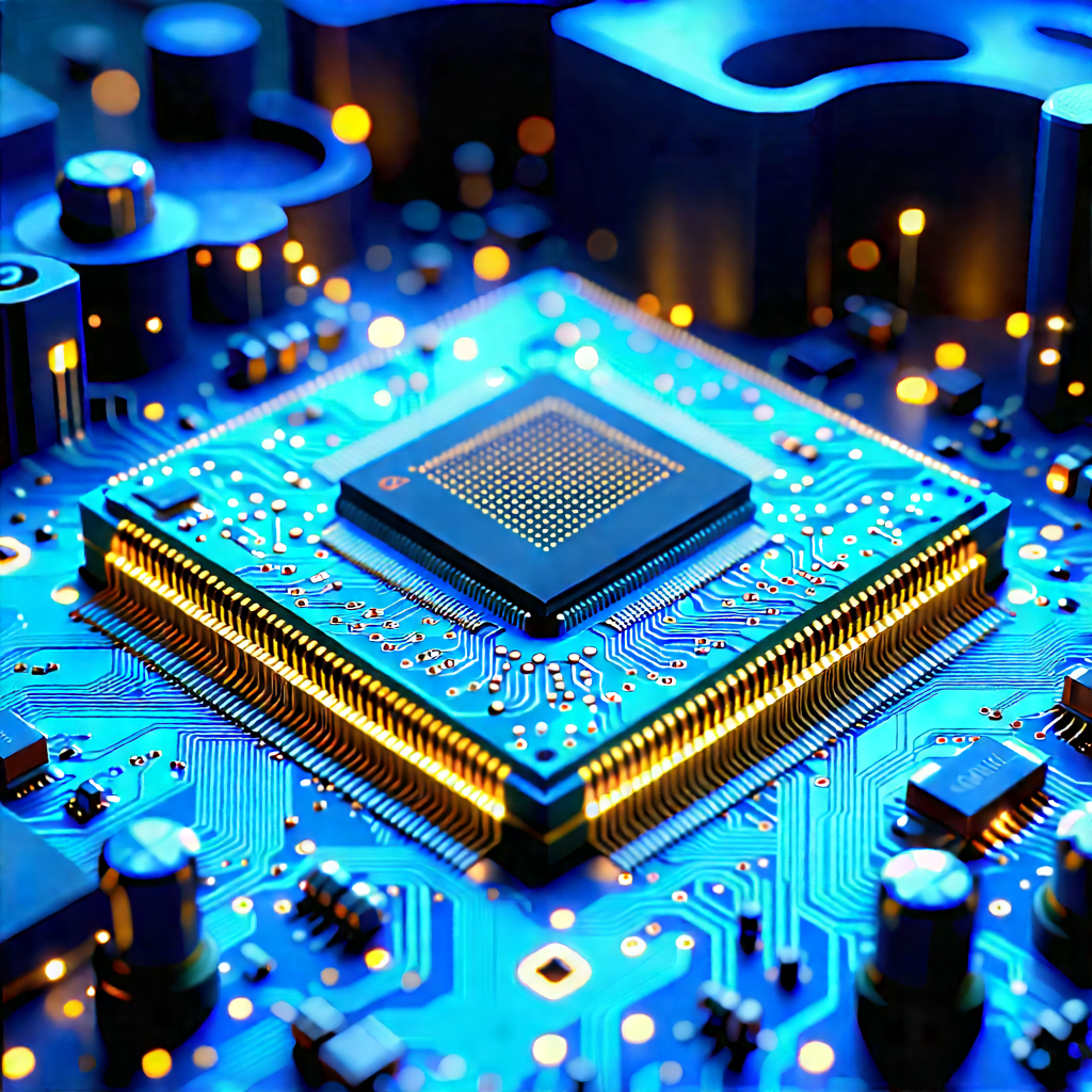 Close-up of microprocessor