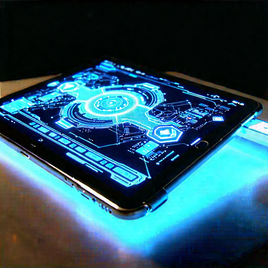 Tablet With Holographic Display With Tablet Computer