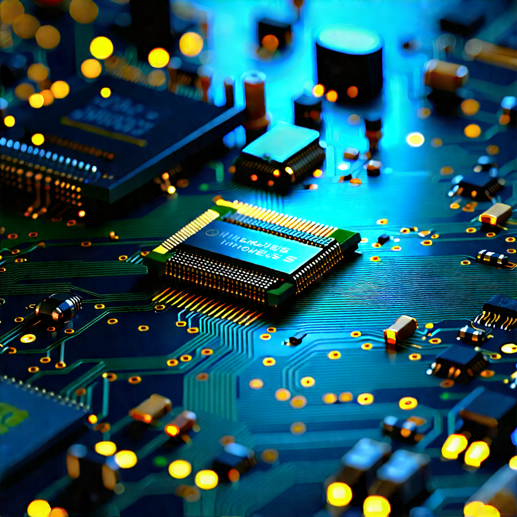 Close-up of electronic circuit