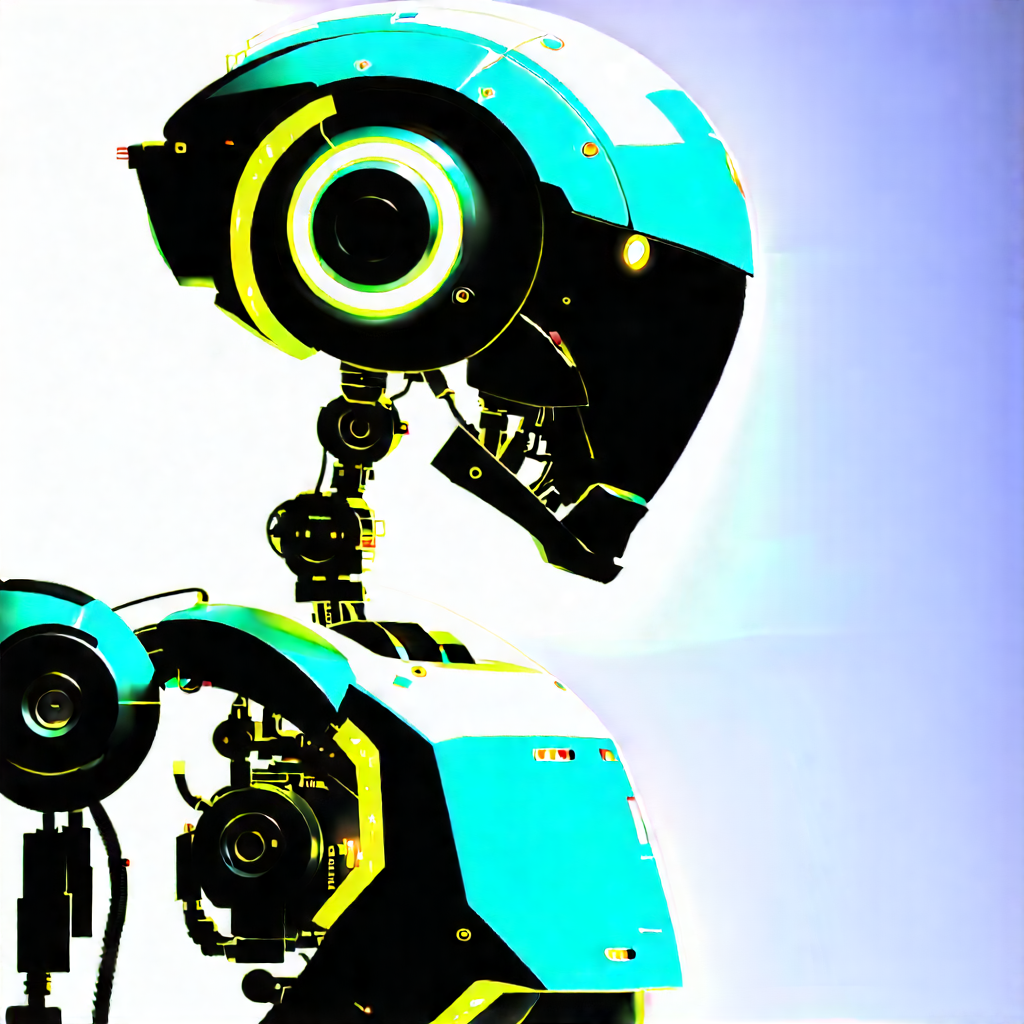 Robot with neon accents