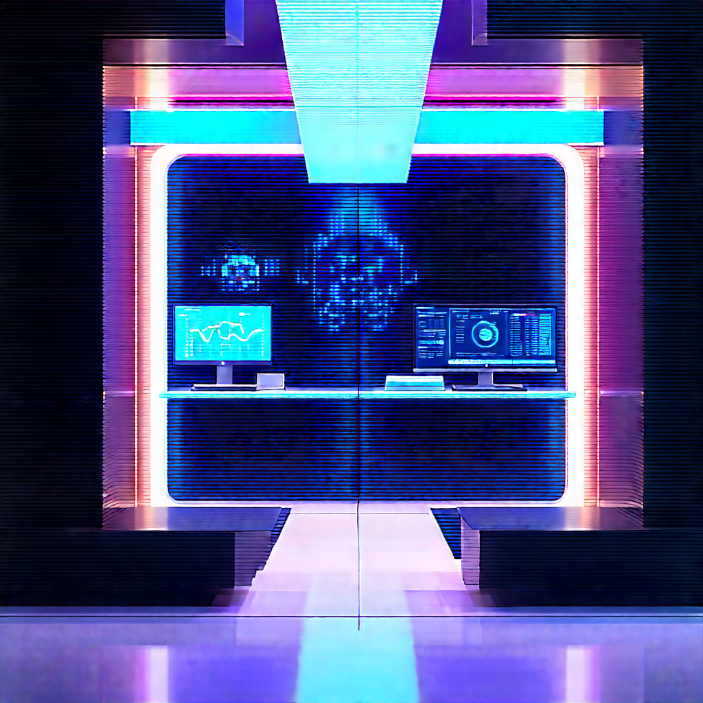 (futuristic:1.17) Tech Startup Office With Image, There