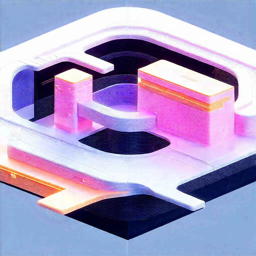 (futuristic:1.2) Tech Startup Office With Model Building,