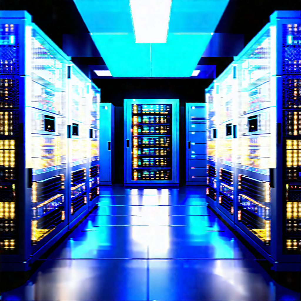 Futuristic Server Room With Image, There