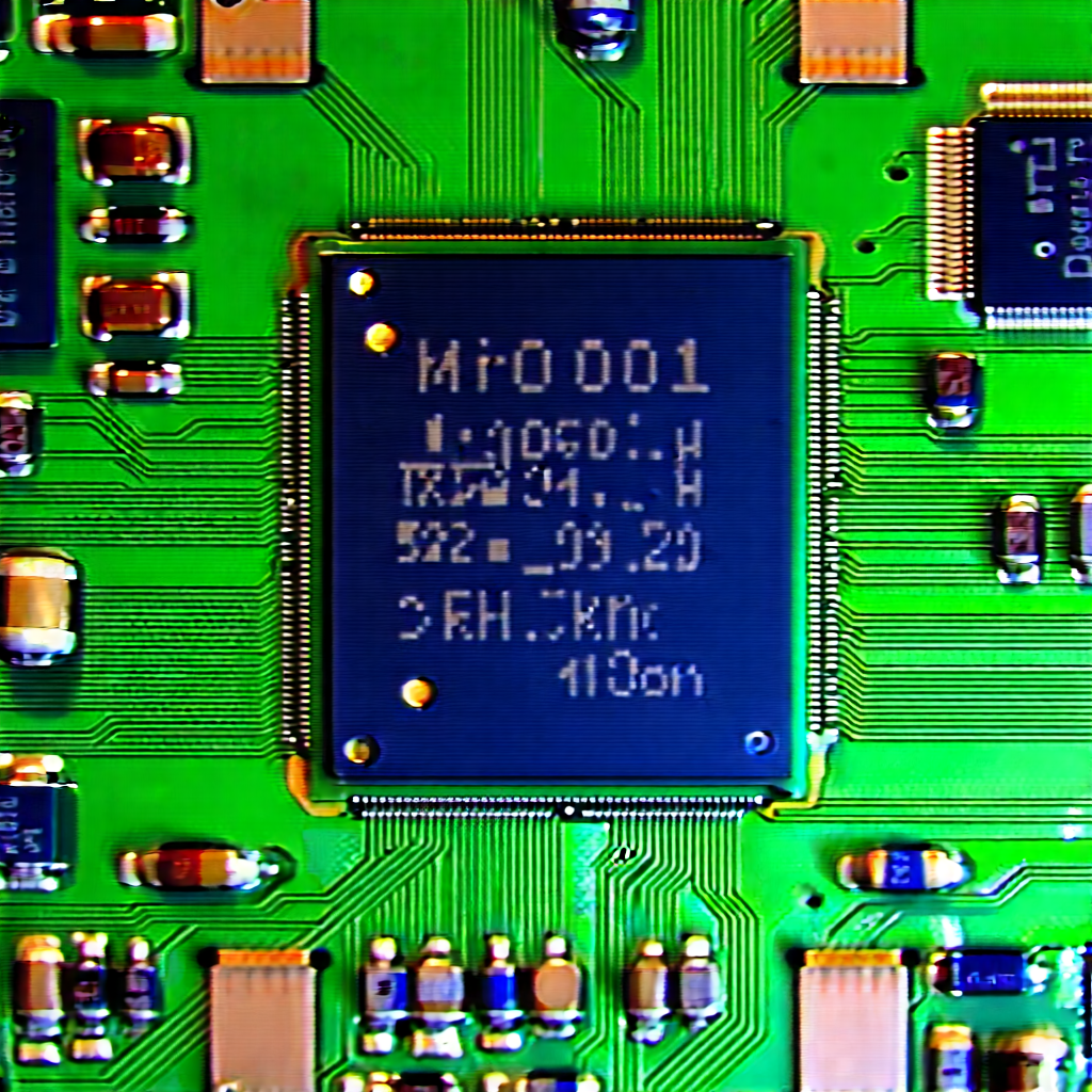 Close-up of microprocessor