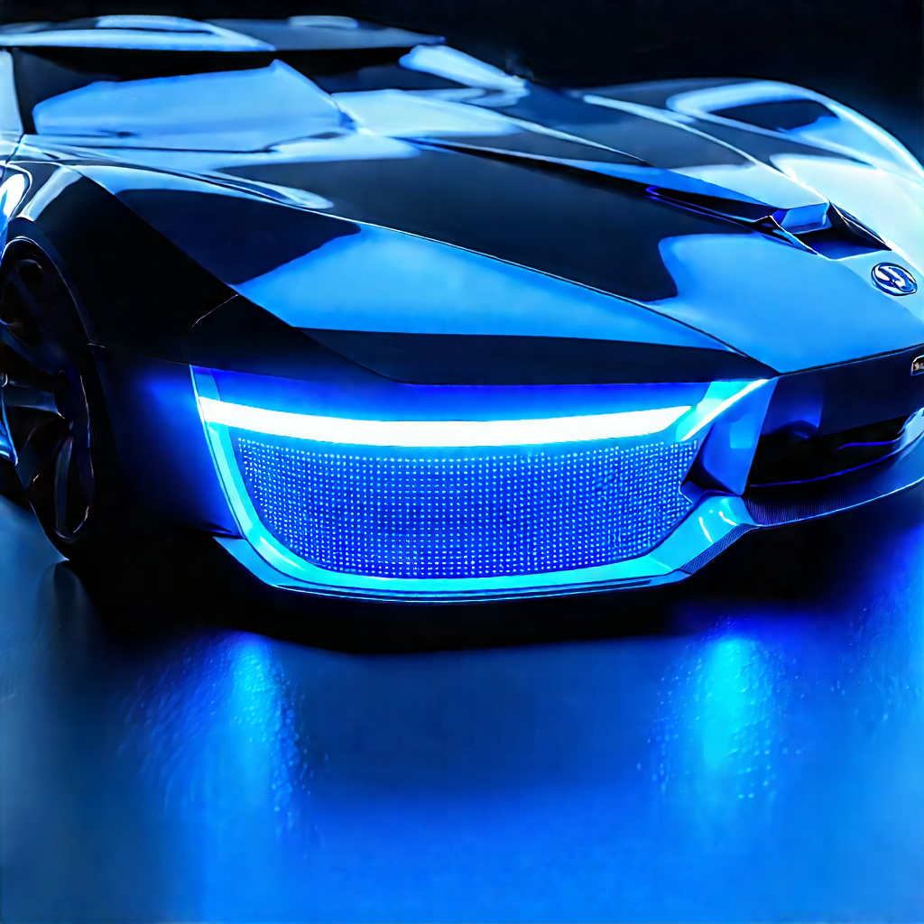 Innovative Electric Vehicle Design With Futuristic Blue