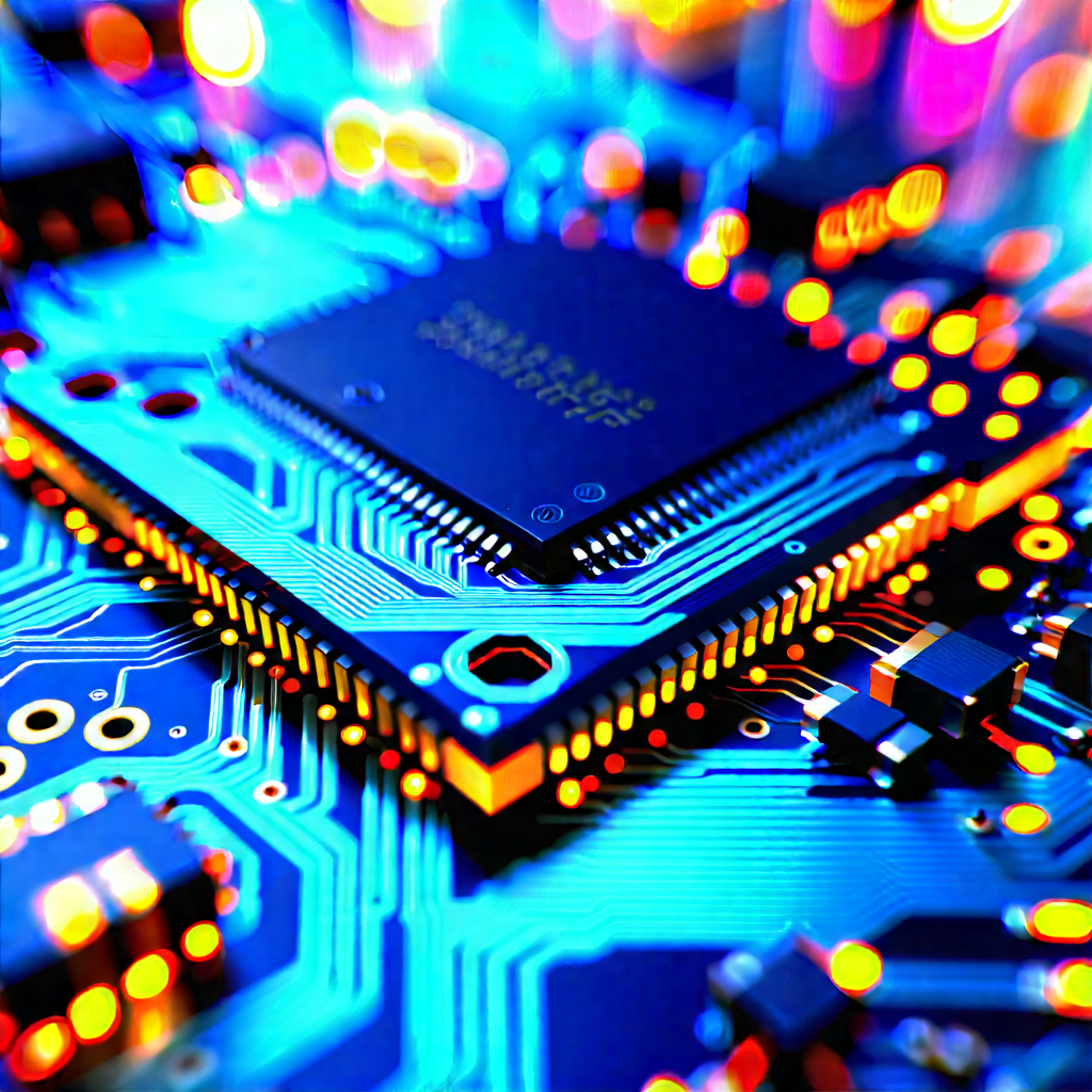 Close-up of electronic circuit