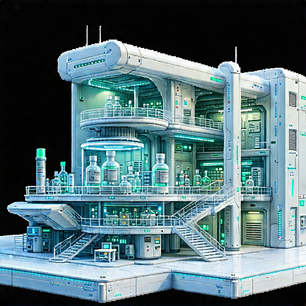 Futuristic research laboratory