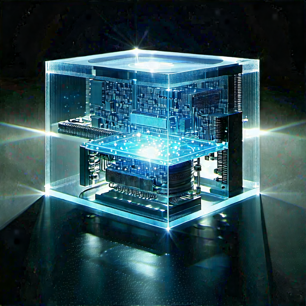 Quantum Computer With Laser Scanning With Blue Blue