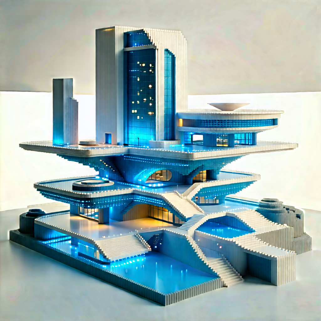 Futuristic Innovation Hub With Large, Futuristic