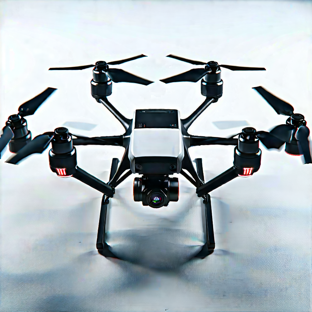 Drone With User Interface With Black White