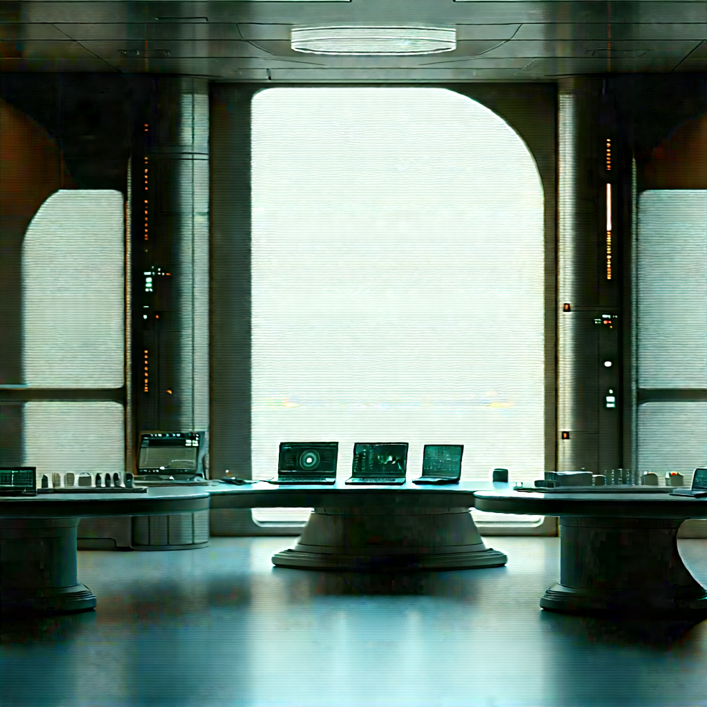 Futuristic research laboratory