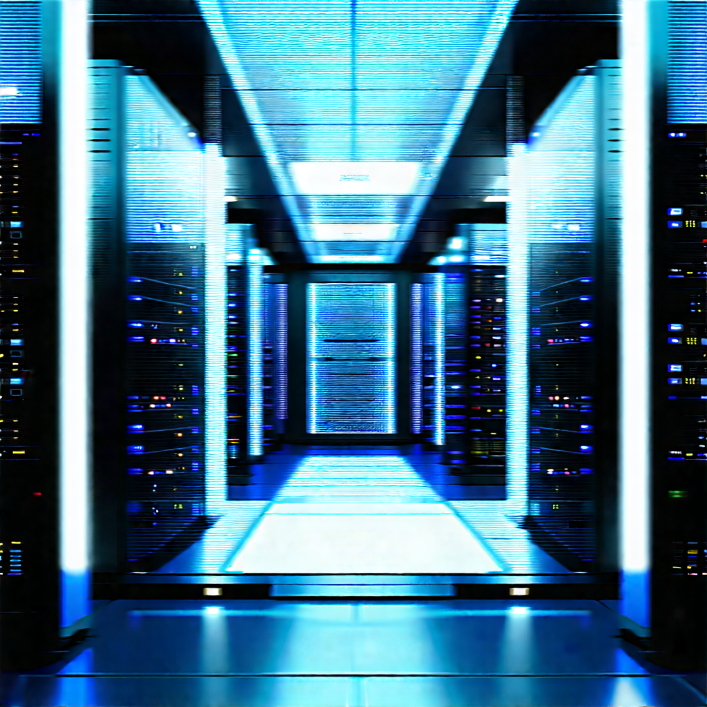 (futuristic:1.49) Server Room With Image, There