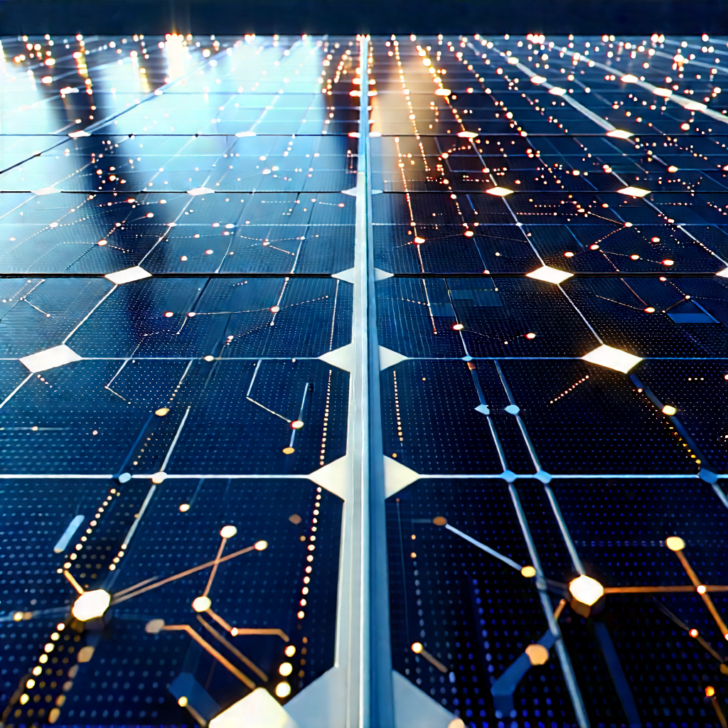 Solar Panel With Data Streams With Solar Panel