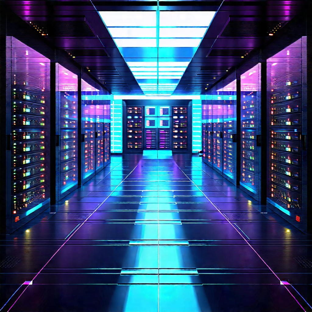 (futuristic:1.23) server room