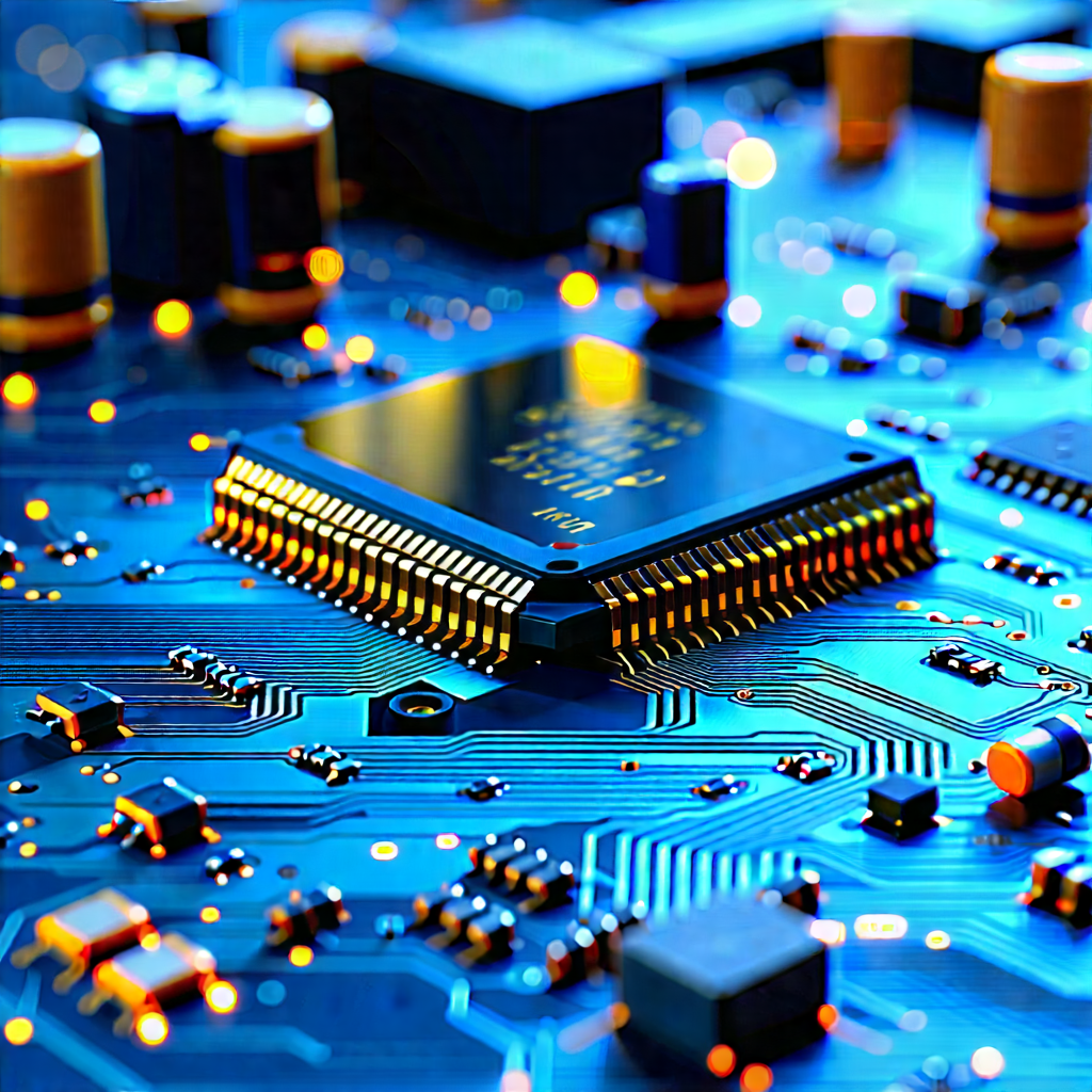 Close-up of electronic circuit