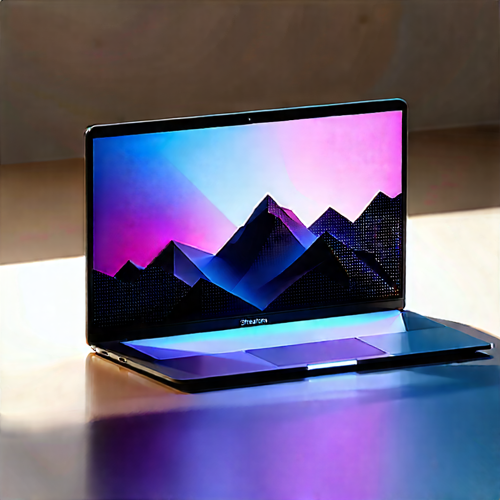 Laptop With Streaming Content With Laptop Computer