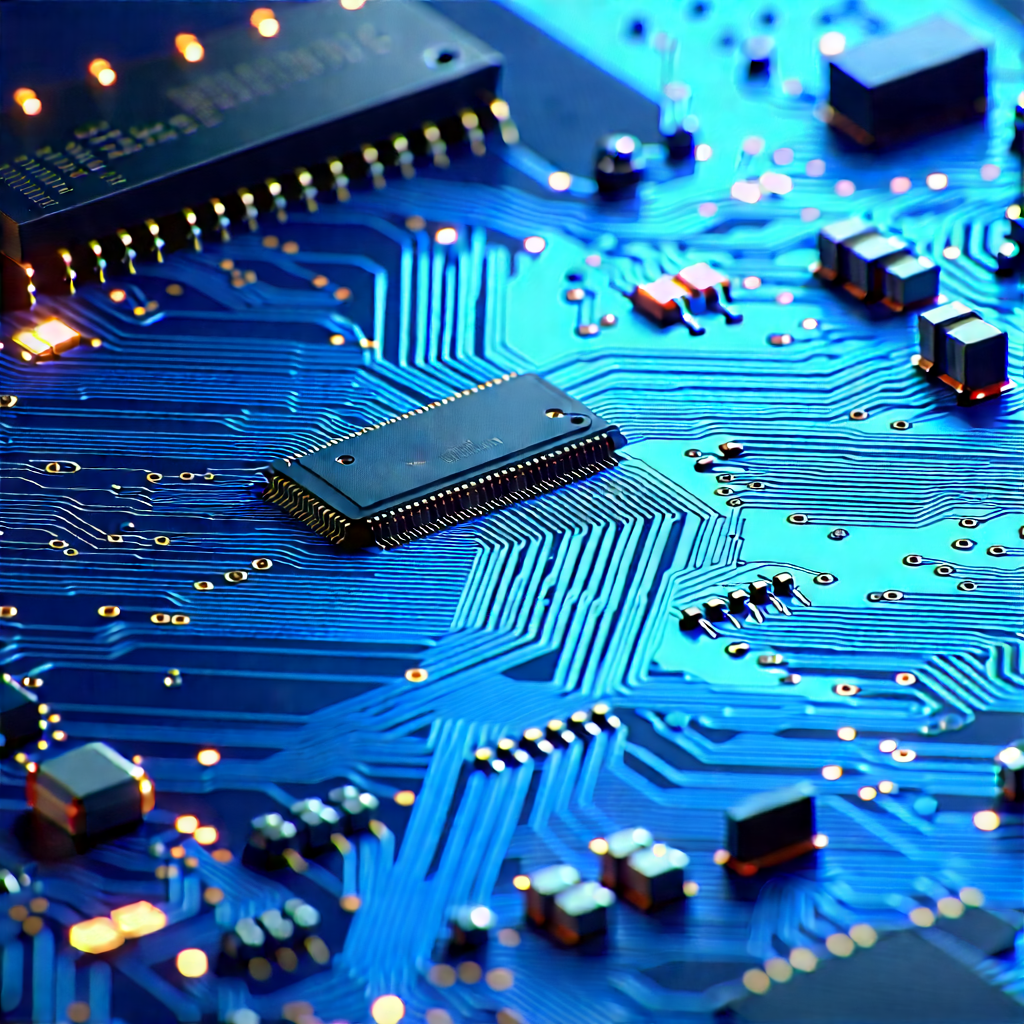 Close-up of electronic circuit