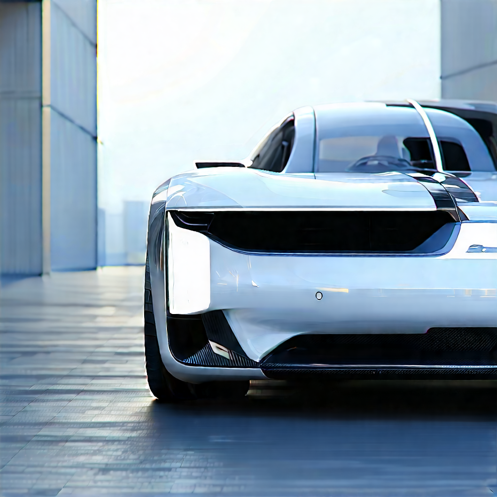 Innovative Electric Vehicle Design With White Sports