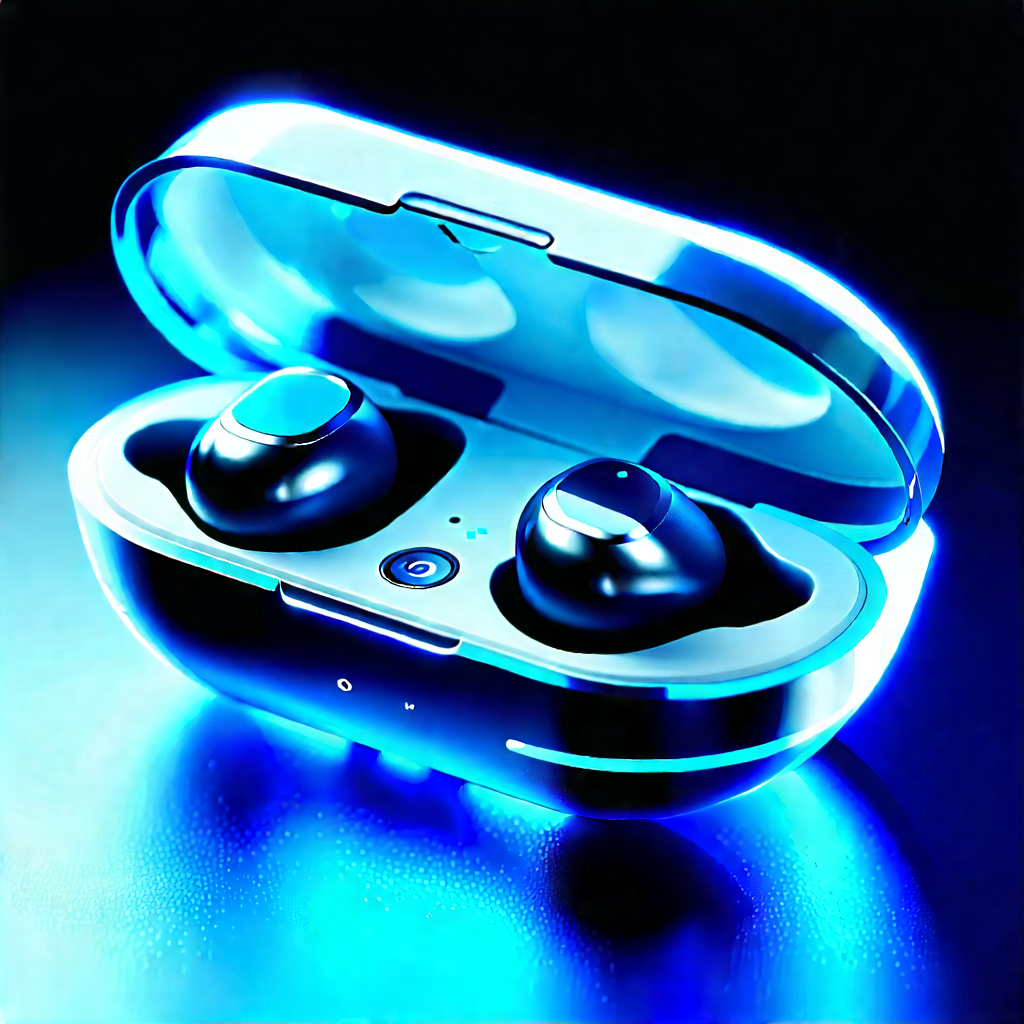 Wireless Earbuds With Holographic Display With Pair Earbuds