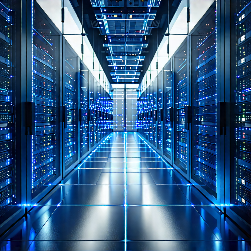 Server Rack With Laser Scanning With Large Room