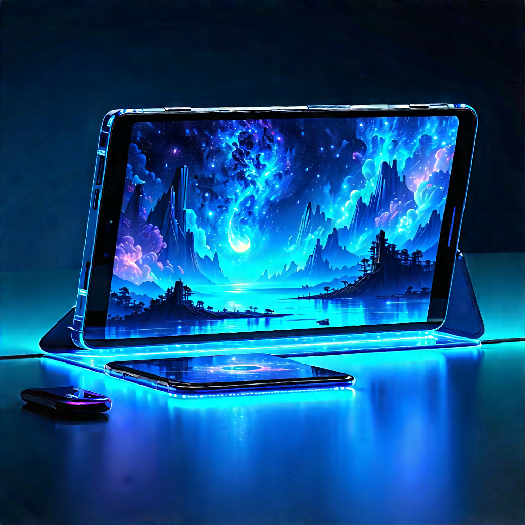 Tablet With Holographic Display With Tablet Computer