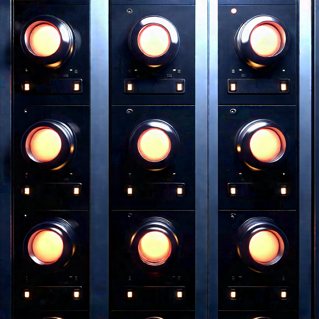 Close-up of sensor array