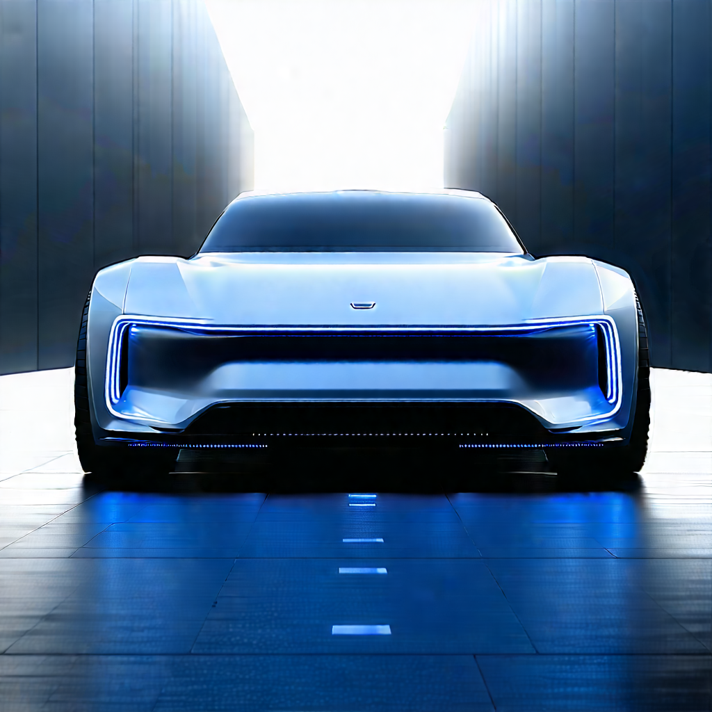 Innovative Electric Vehicle Design With Sleek Silver
