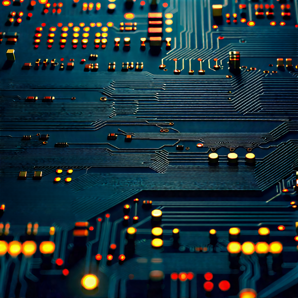 Close-up of electronic circuit