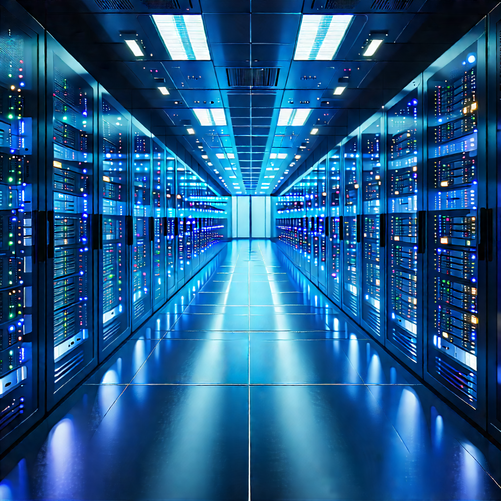 Futuristic Server Room With Image, There