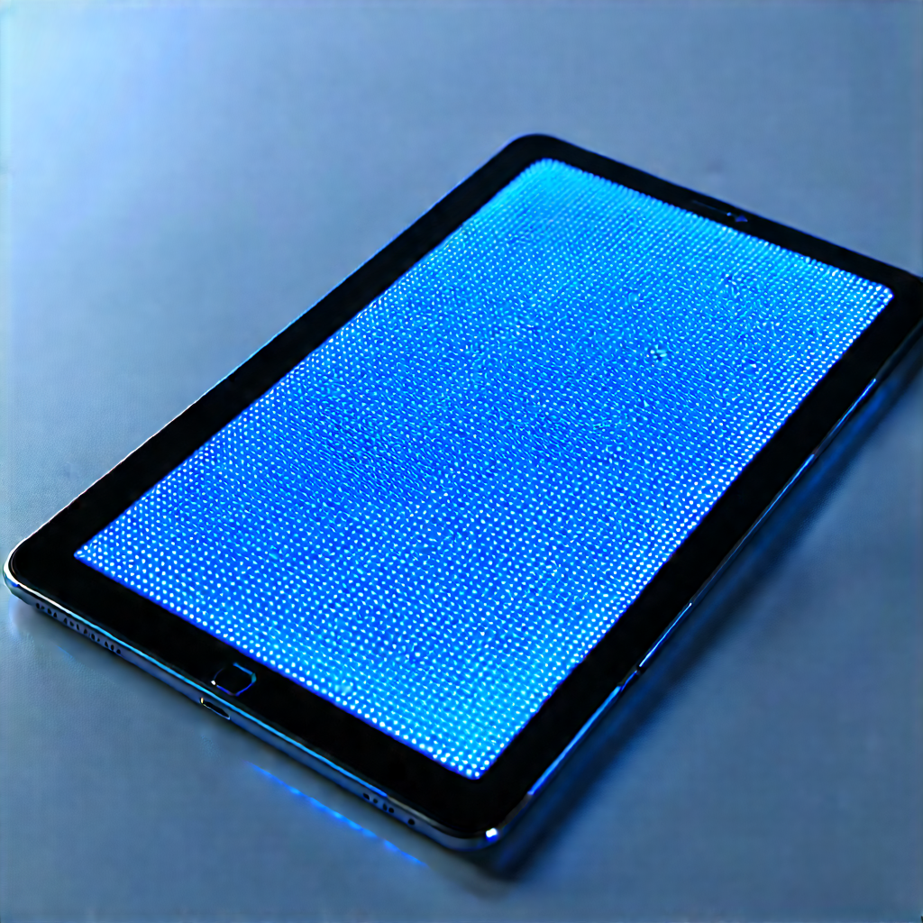 Tablet With Glowing Screen With Tablet Computer