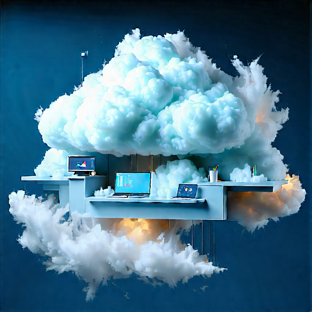 Cloud Computing Visualization With Image, There