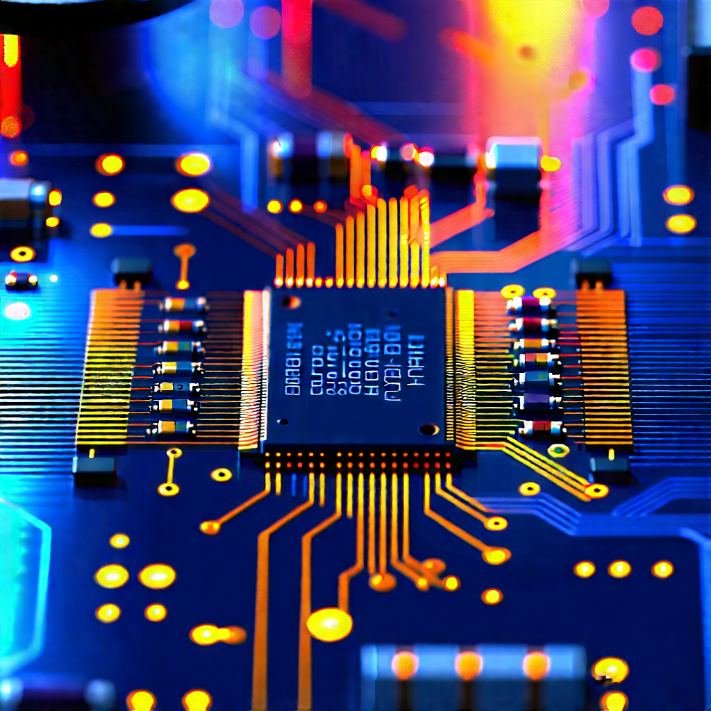 Close-up of electronic circuit
