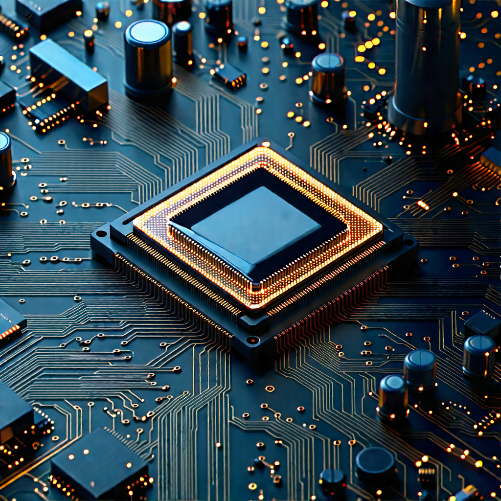 Close-up of electronic circuit