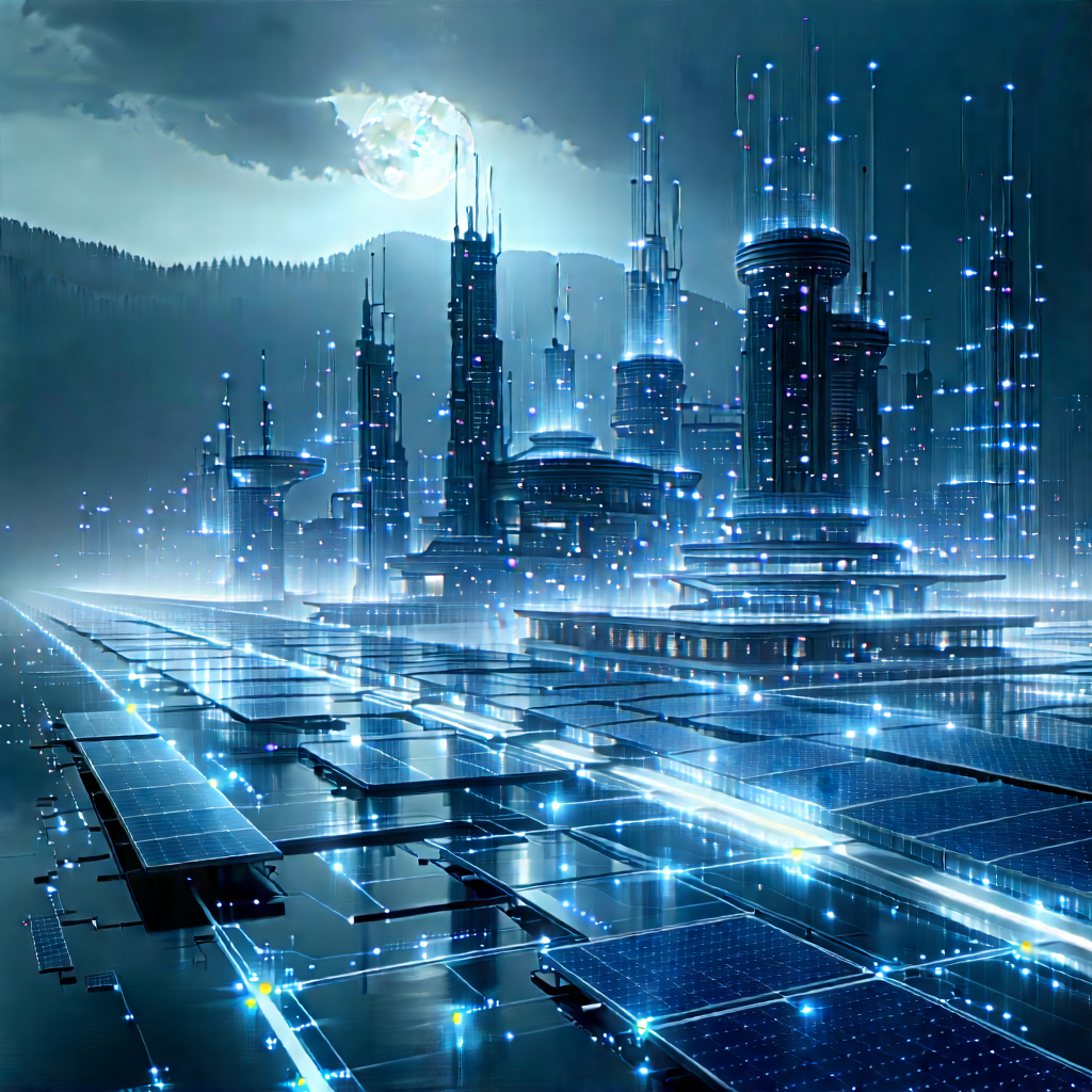 Innovative Renewable Energy Design With Futuristic City,