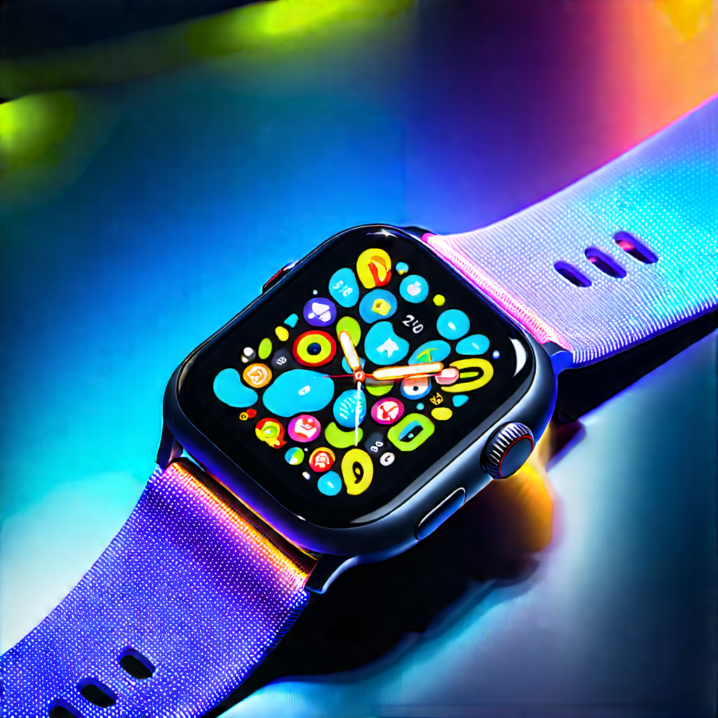 Smart Watch With Streaming Content With Close-up Watch
