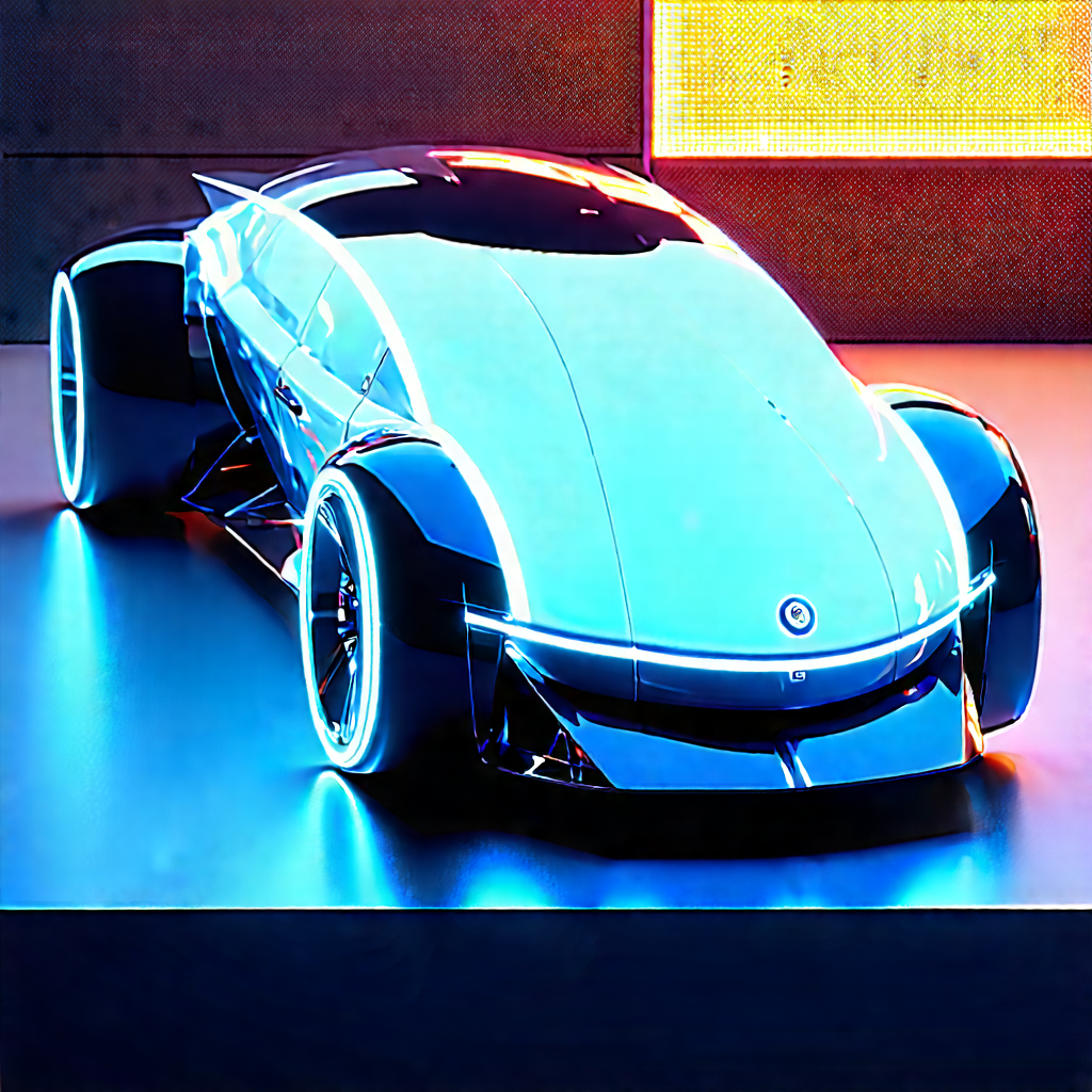 Innovative Electric Vehicle Design With Futuristic Blue