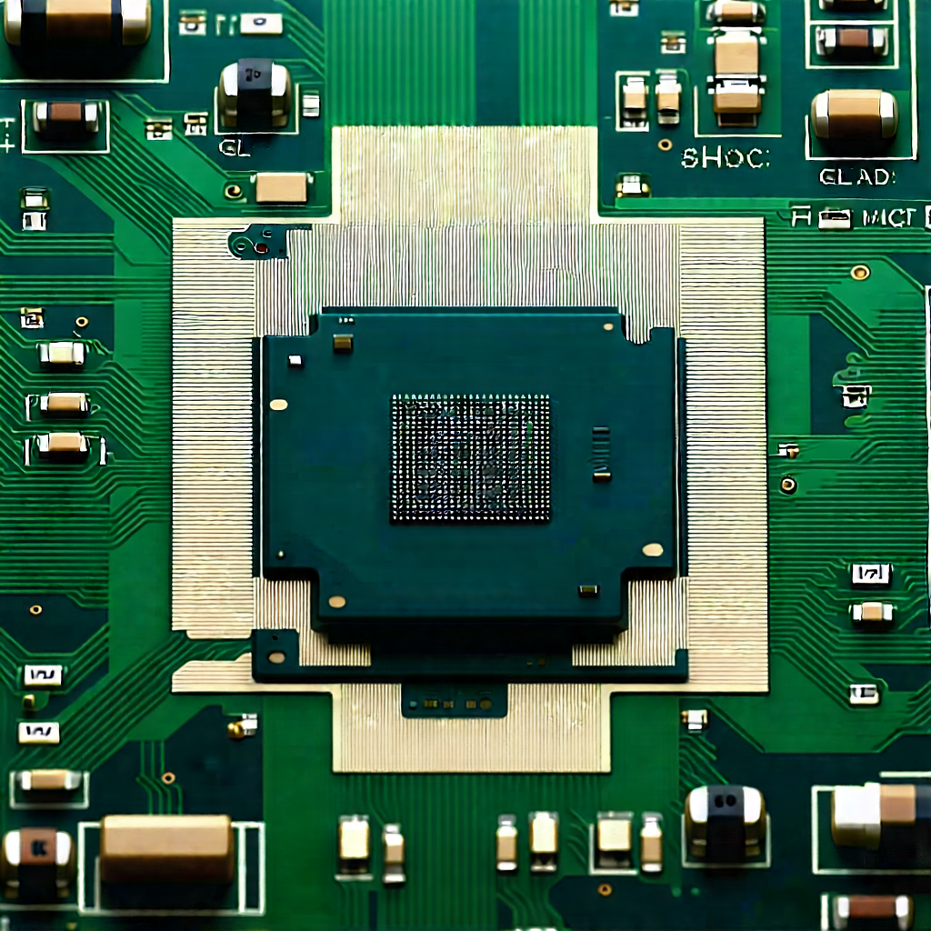 Close-up of microprocessor