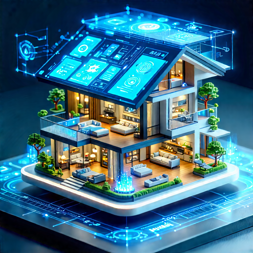 Smart Home (device:1.37) With User Interface With Three-story House