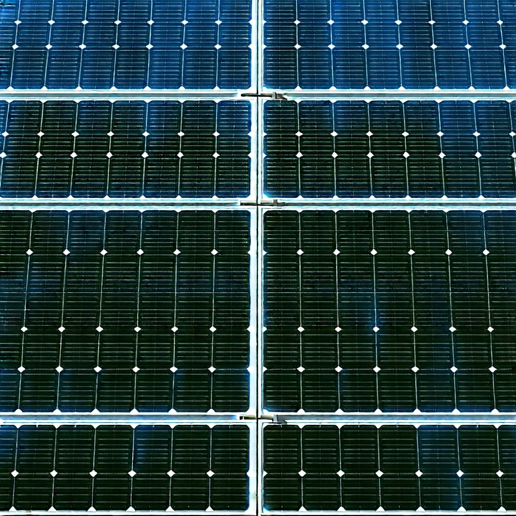 Solar panel with digital particles