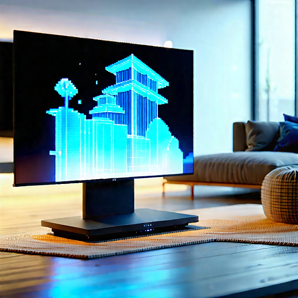 Smart Home Device With Holographic Display With Large Flat