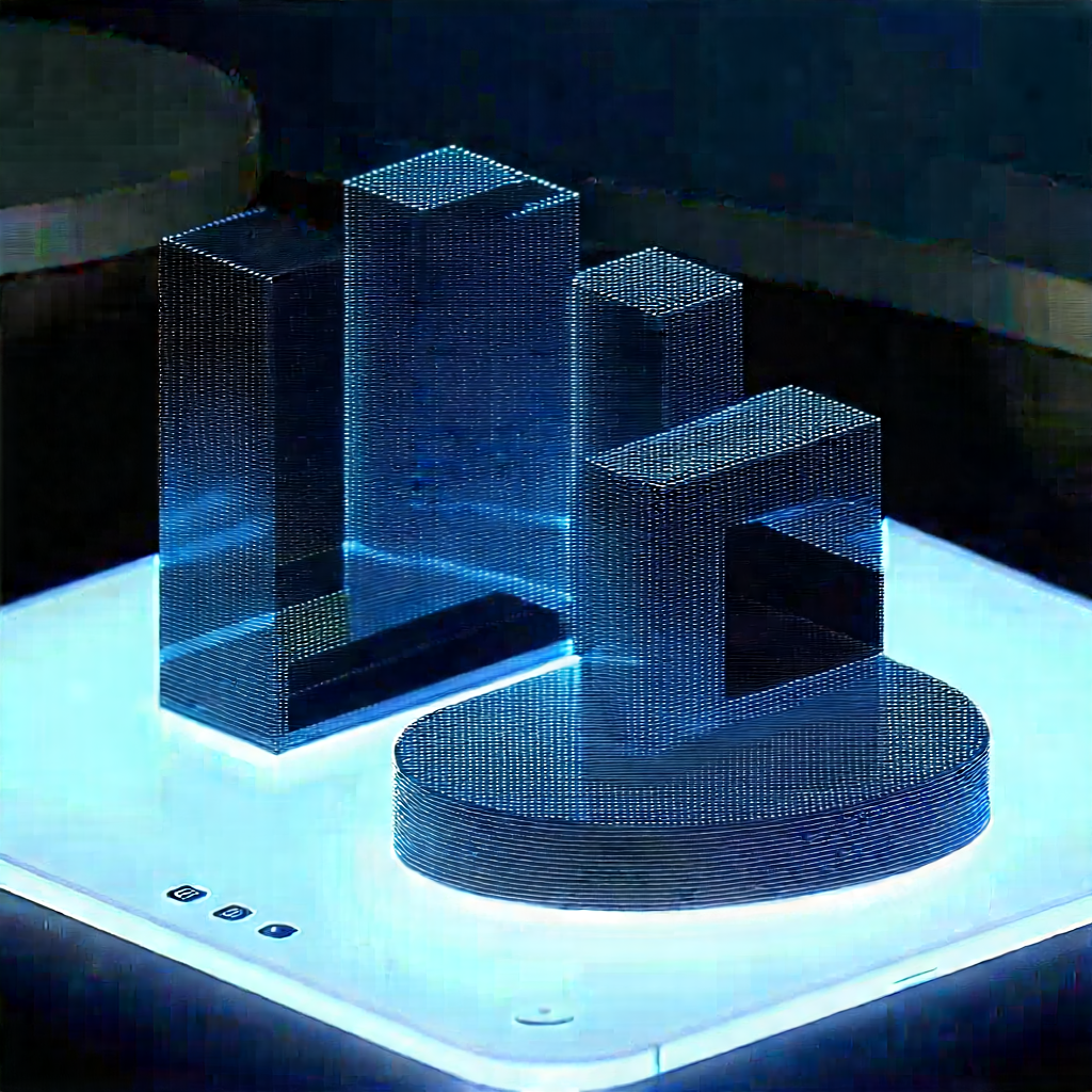 Tablet With Holographic Display With Display Three