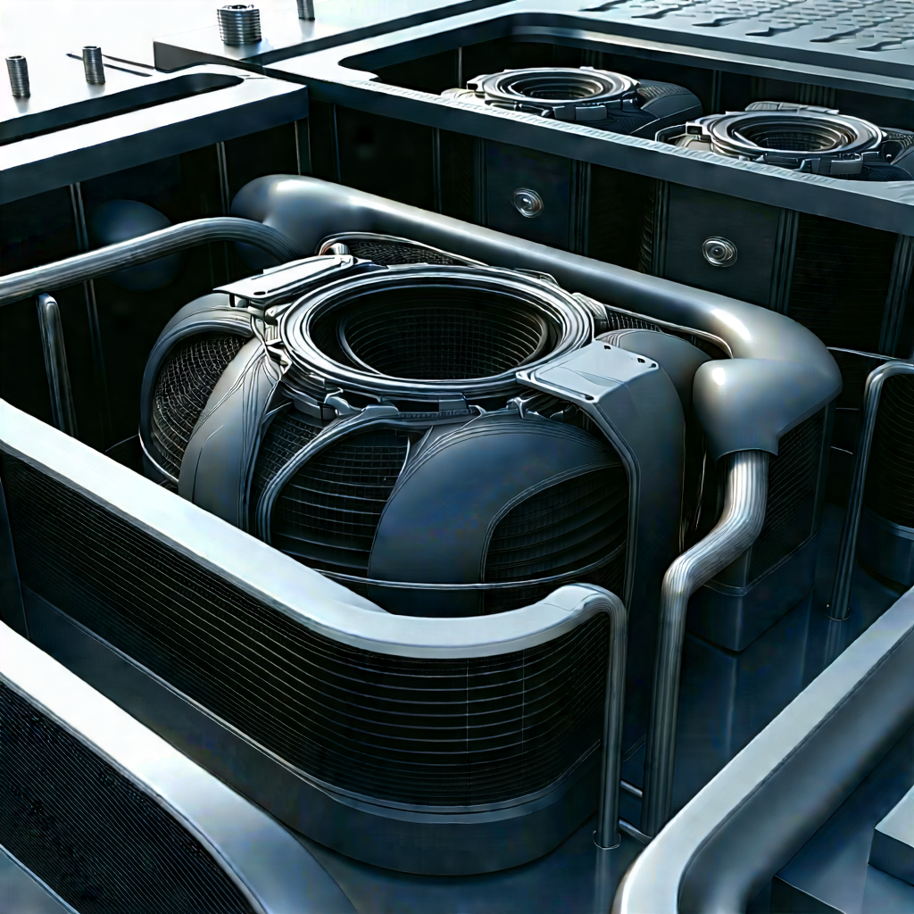 Close-up of cooling system