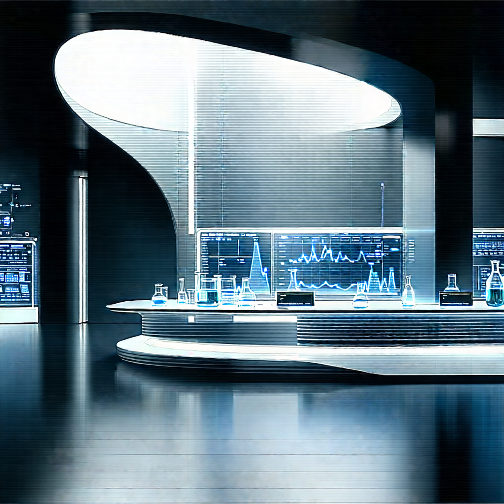 Futuristic research laboratory