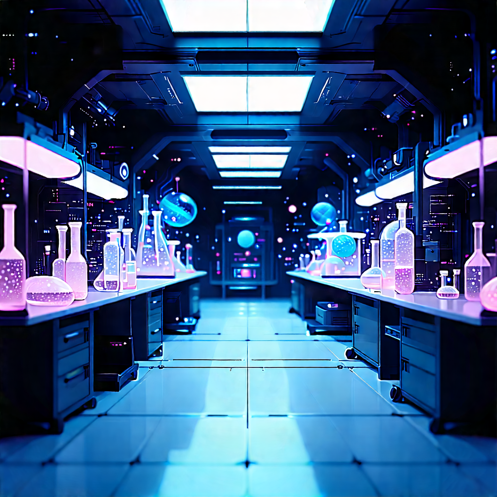 Futuristic research laboratory