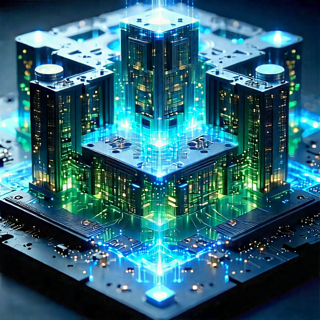 Quantum Computer With Laser Scanning With Large, Futuristic