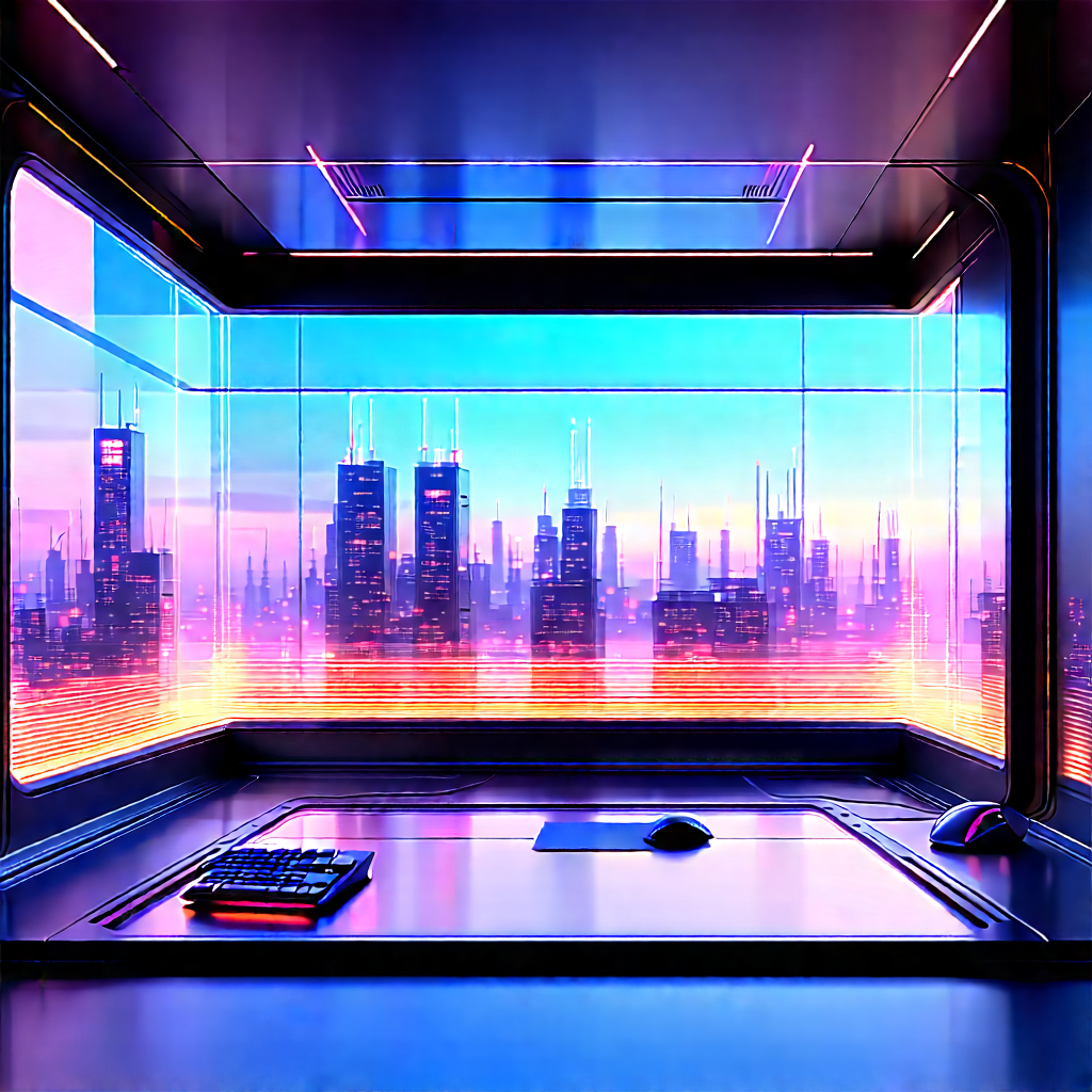Futuristic Tech Startup Office With Image, There