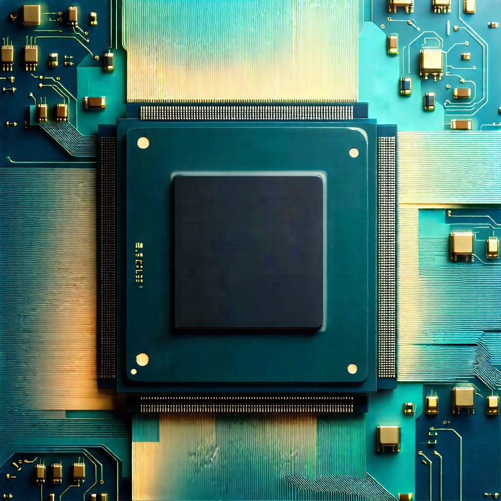 Close-up of microprocessor
