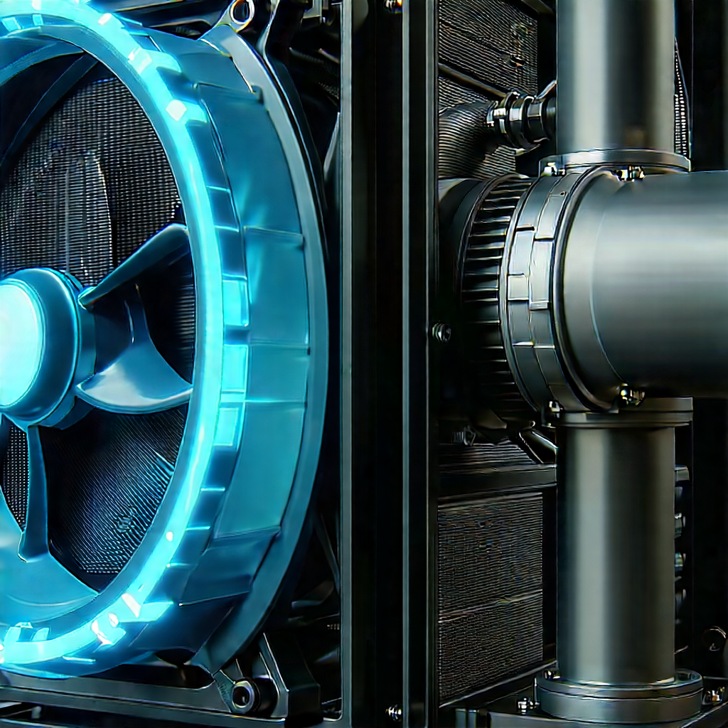 Close-up of cooling system