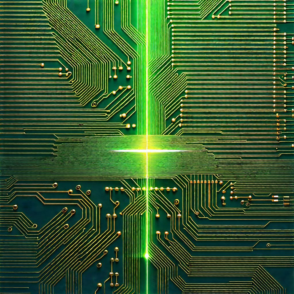 Circuit board with laser scanning