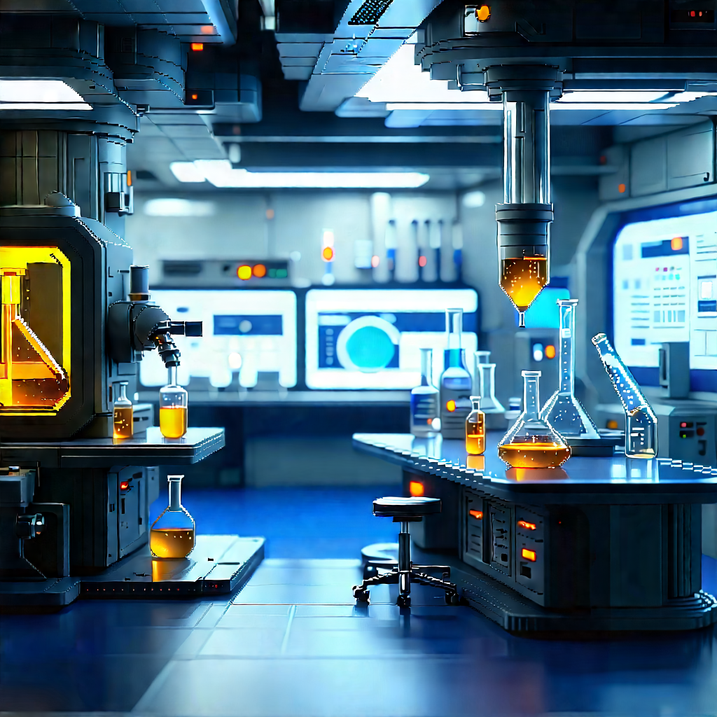 Futuristic research laboratory